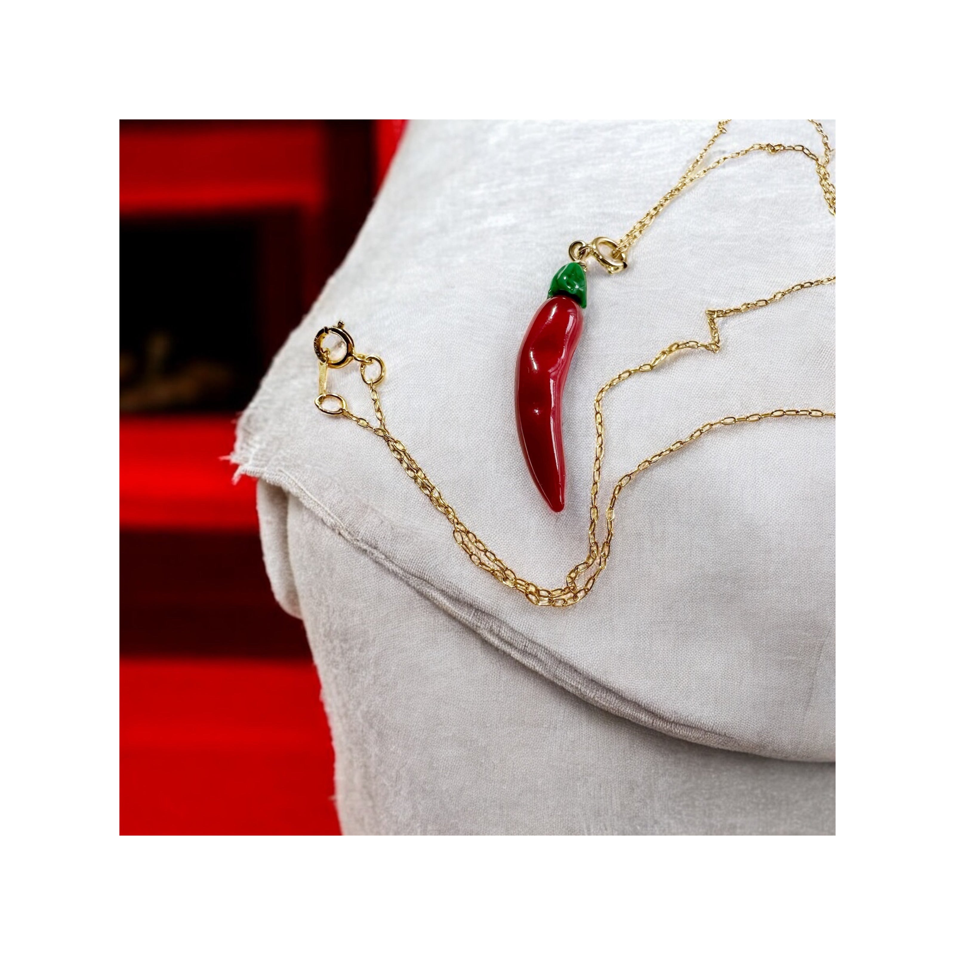 Crimson Pulse – Flame Chilli Totem (Charm Only - No Necklace)