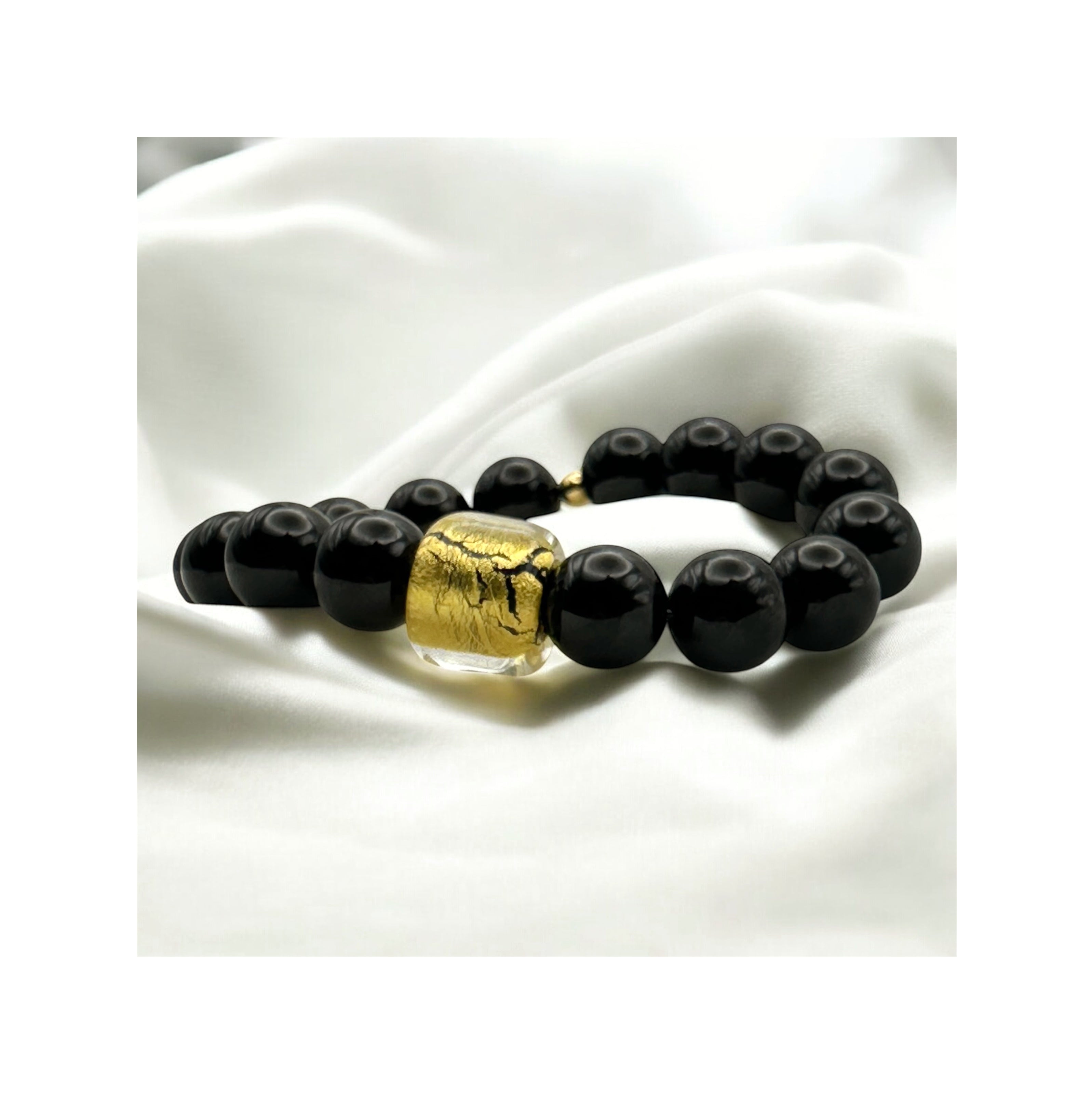 Light Beyond Night — Black Spinel & Venetian Gold