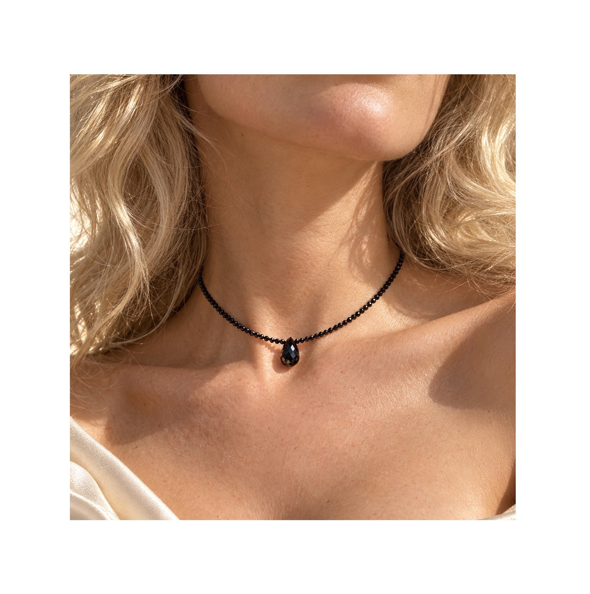 STARRY NIGHT — AAA Black Spinel Choker & Bracelet Set