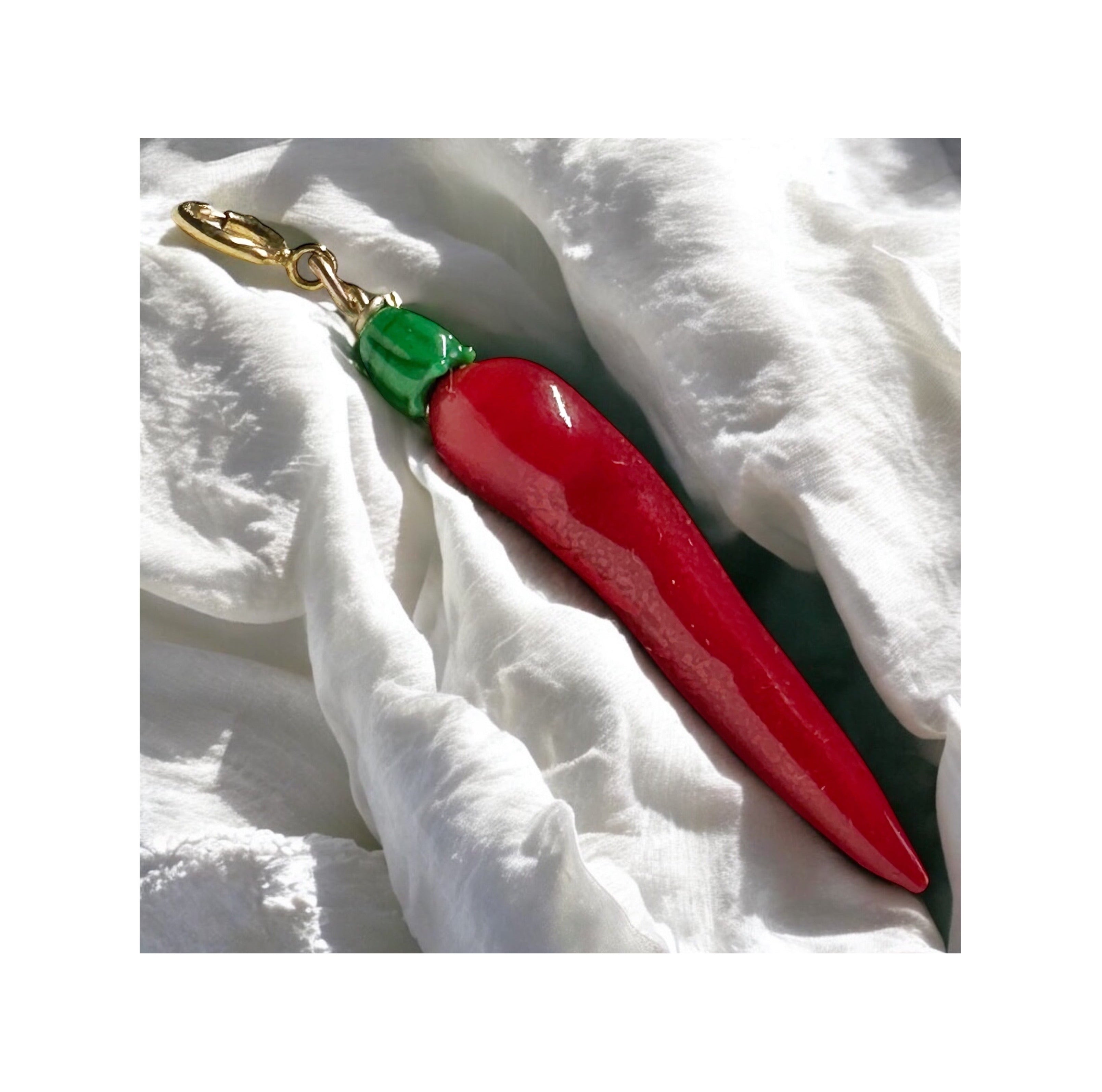 Verde Ardente – Flame Chilli Totem (Charm Only - No Necklace)