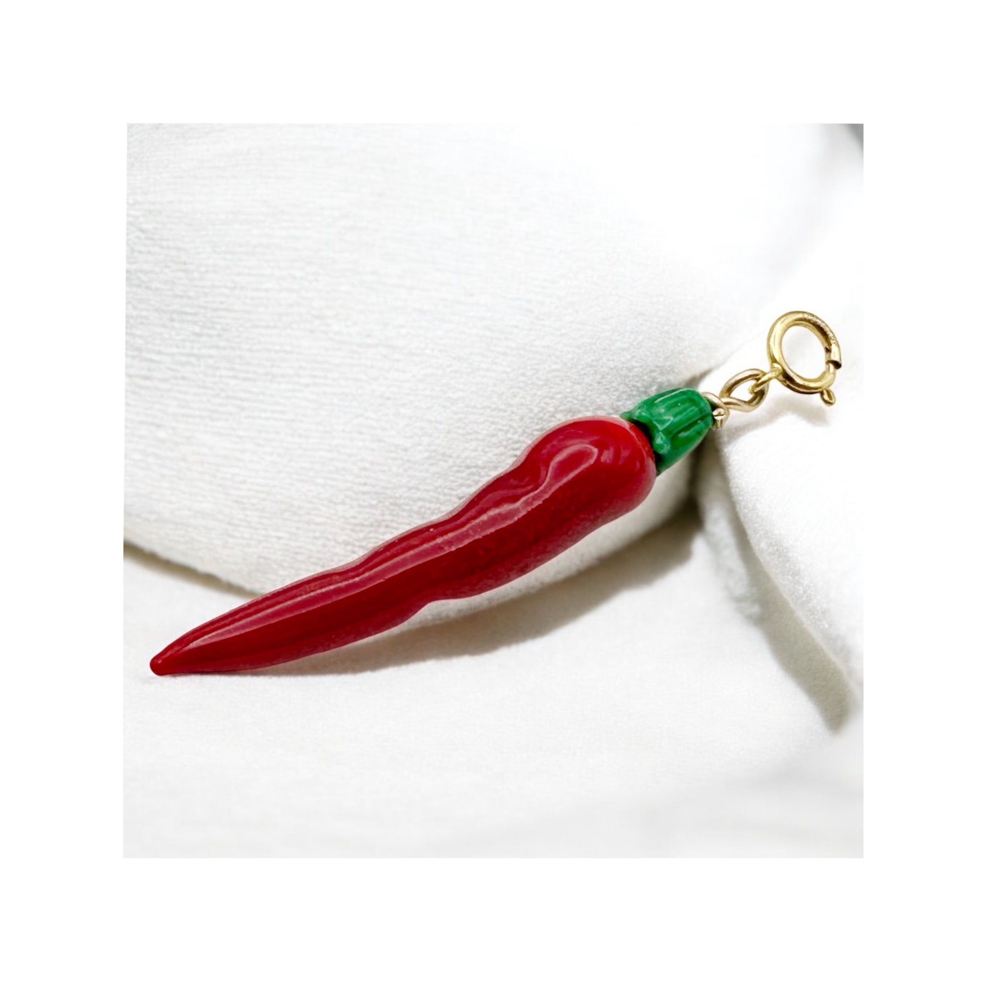 Verde Ardente – Flame Chilli Totem (Charm Only - No Necklace)