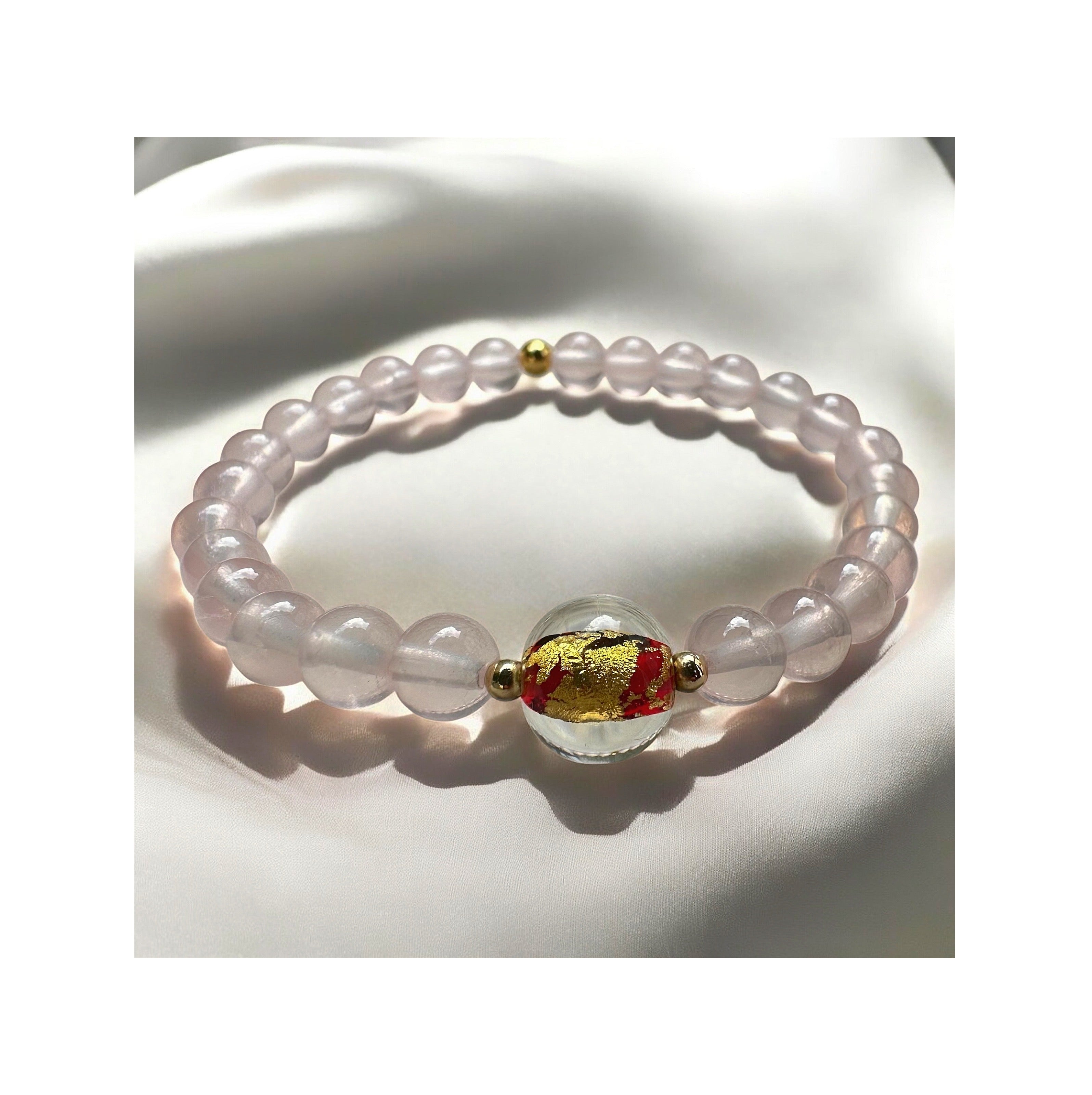Love Conquers — AAA Rose Quartz & Venetian Gold
