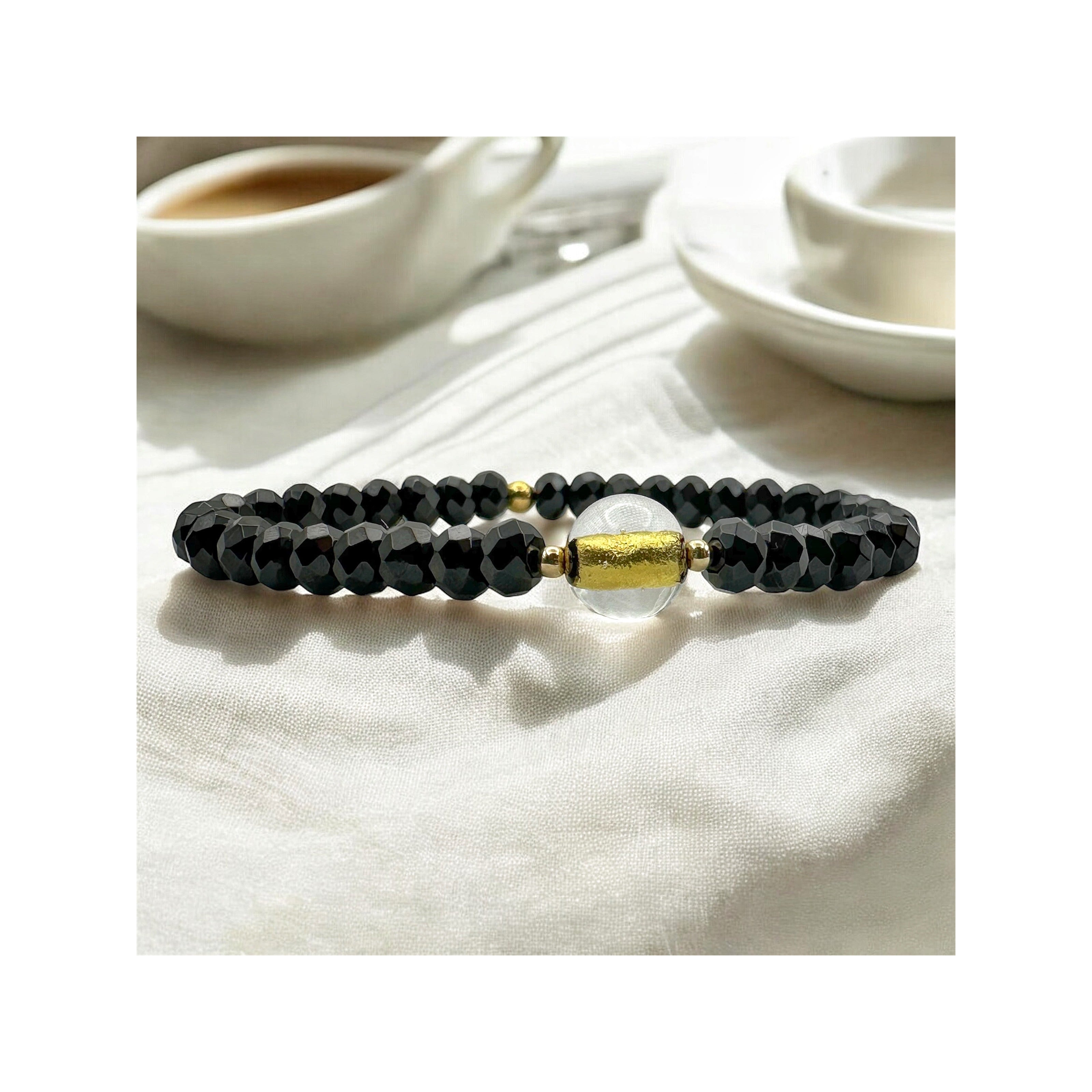 Whisper of Light — Black Spinel & Venetian Gold