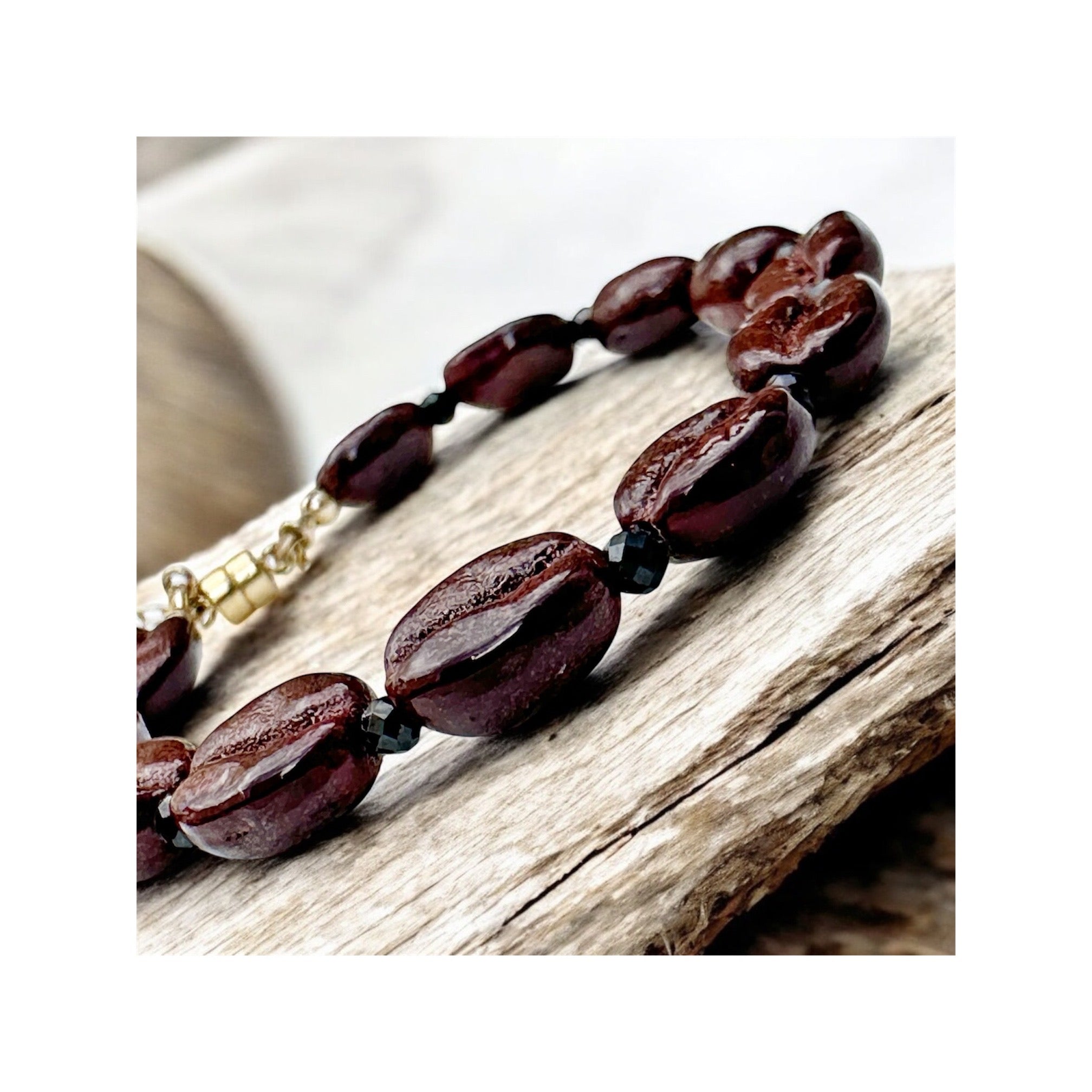 Unspoken Blend – Murano Coffee Bracelet