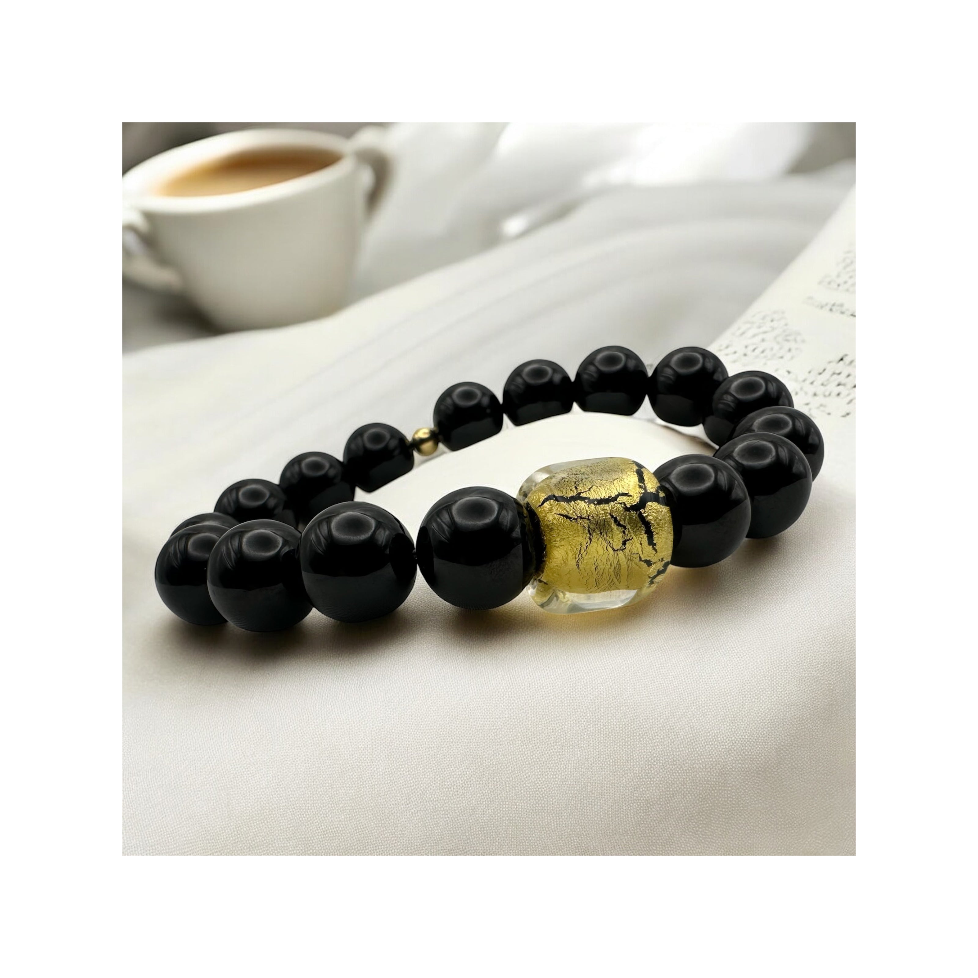 Light Beyond Night — Black Spinel & Venetian Gold