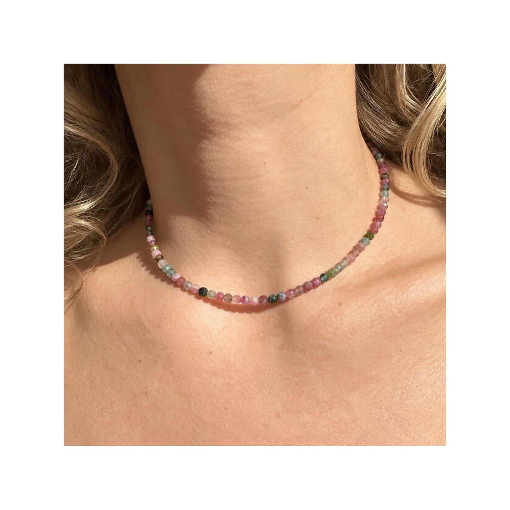FLORA — Natural Untreated AAA Multicolour Tourmaline Necklace