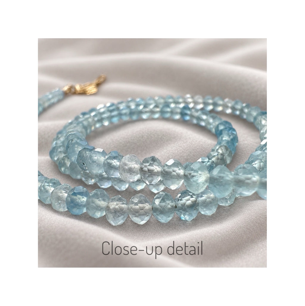 AQUA LUCIDA — Natural Untreated AAA Aquamarine Necklace