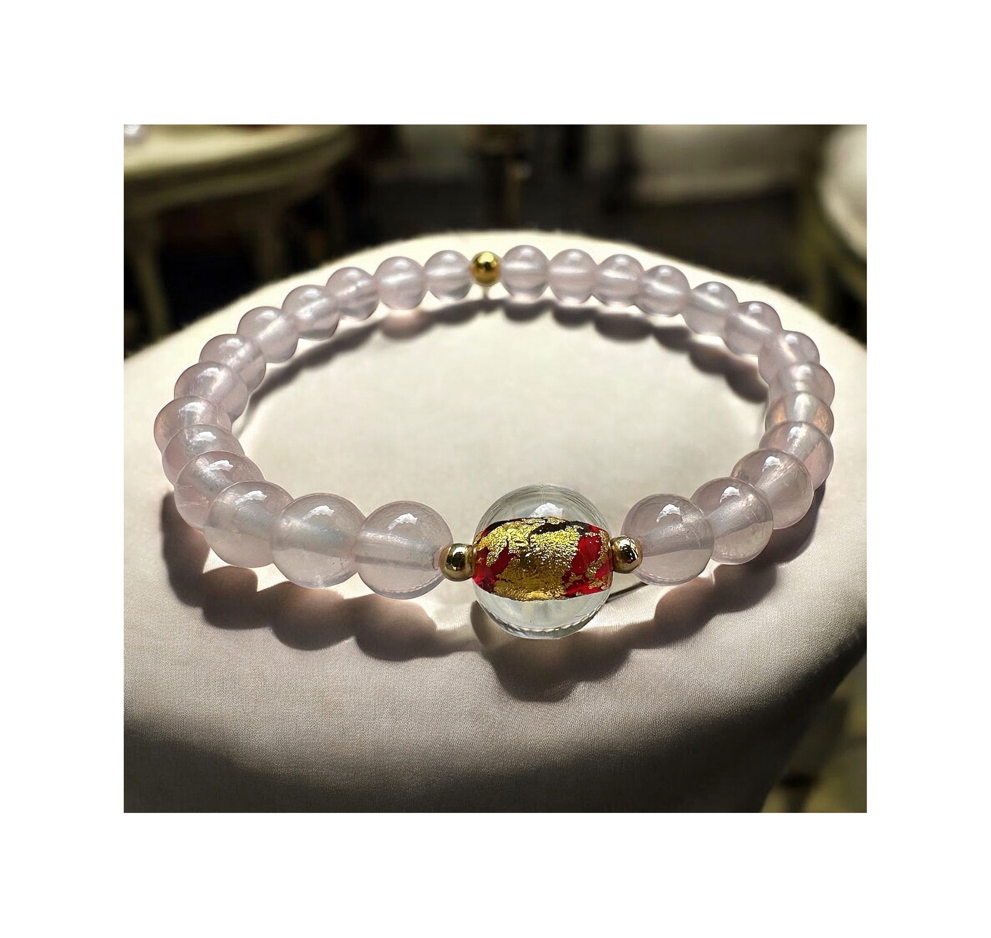Love Conquers — AAA Rose Quartz & Venetian Gold