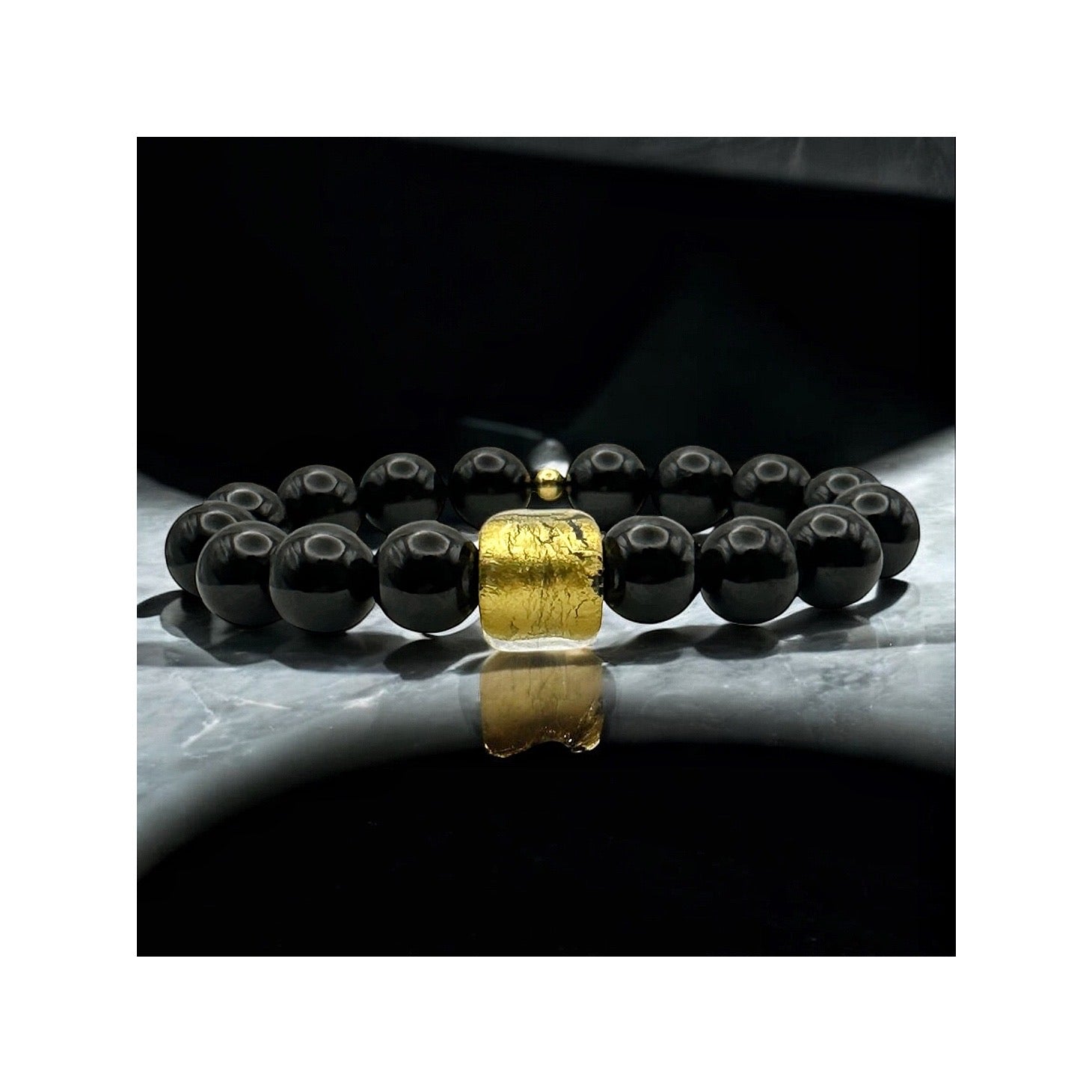 Light Beyond Night — Black Spinel & Venetian Gold