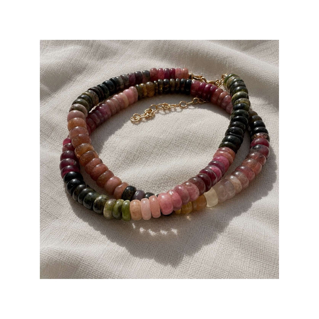 PLUM TREE — Natural Untreated Multicolour Tourmaline Necklace