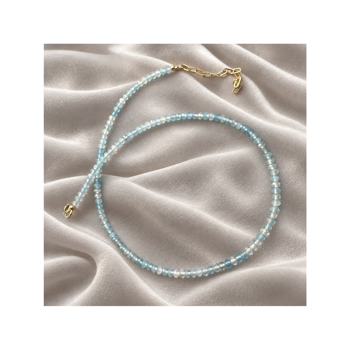 AQUA LUCIDA — Natural Untreated AAA Aquamarine Necklace