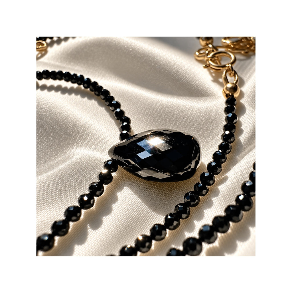 STARRY NIGHT — AAA Black Spinel Choker & Bracelet Set