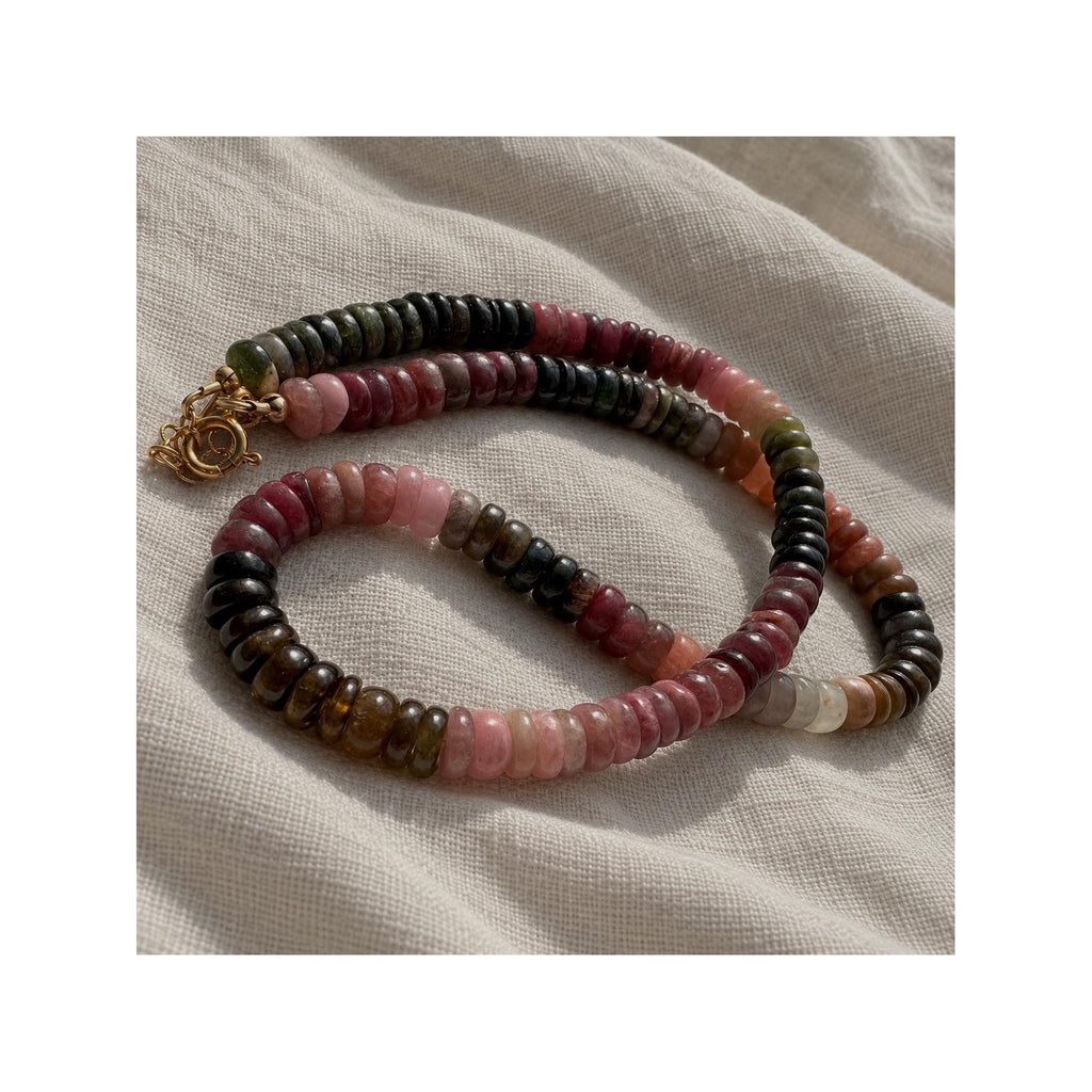 PLUM TREE — Natural Untreated Multicolour Tourmaline Necklace