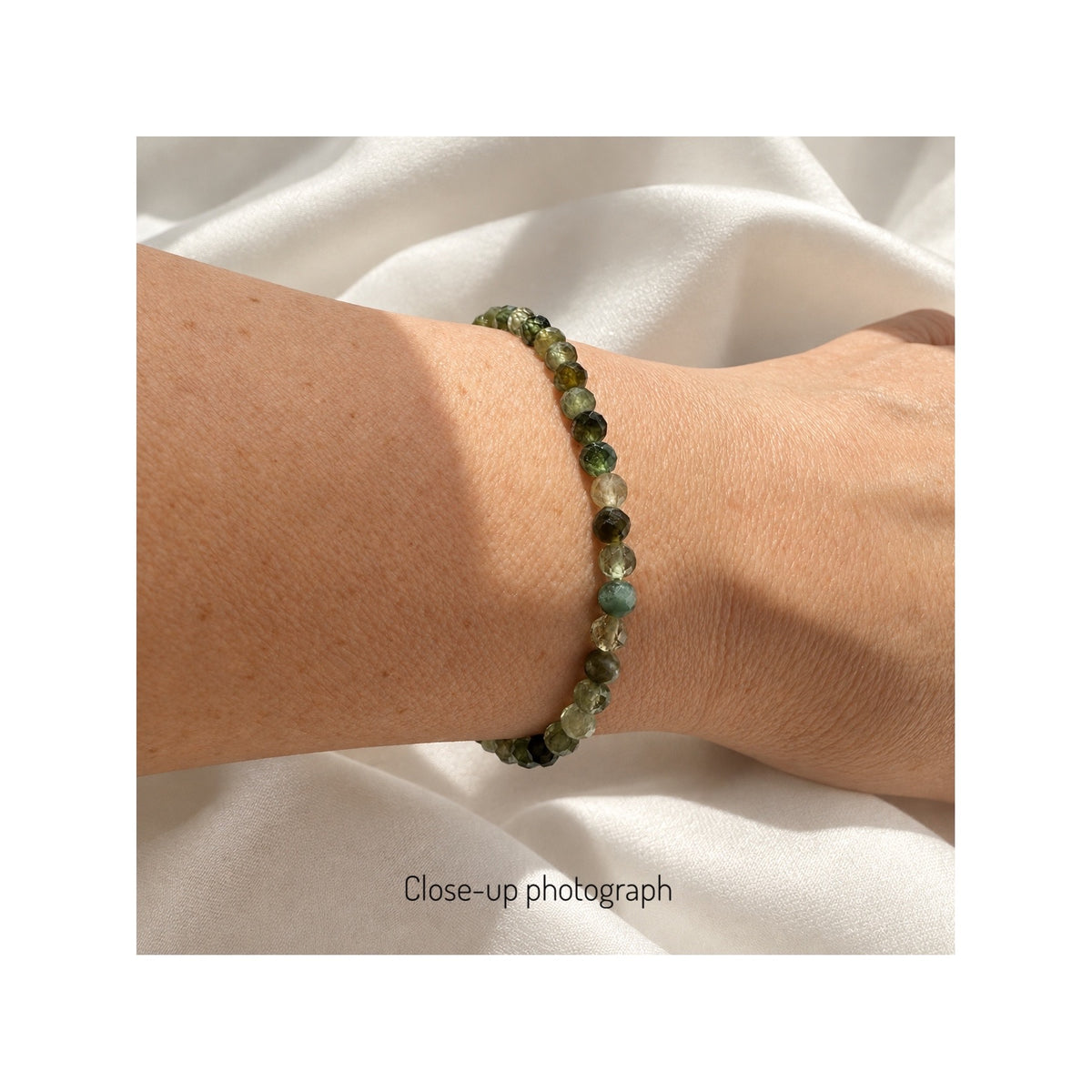 FOREST GREENS — Natural Untreated AAA Green Tourmaline Bracelet · Solid 14k Gold
