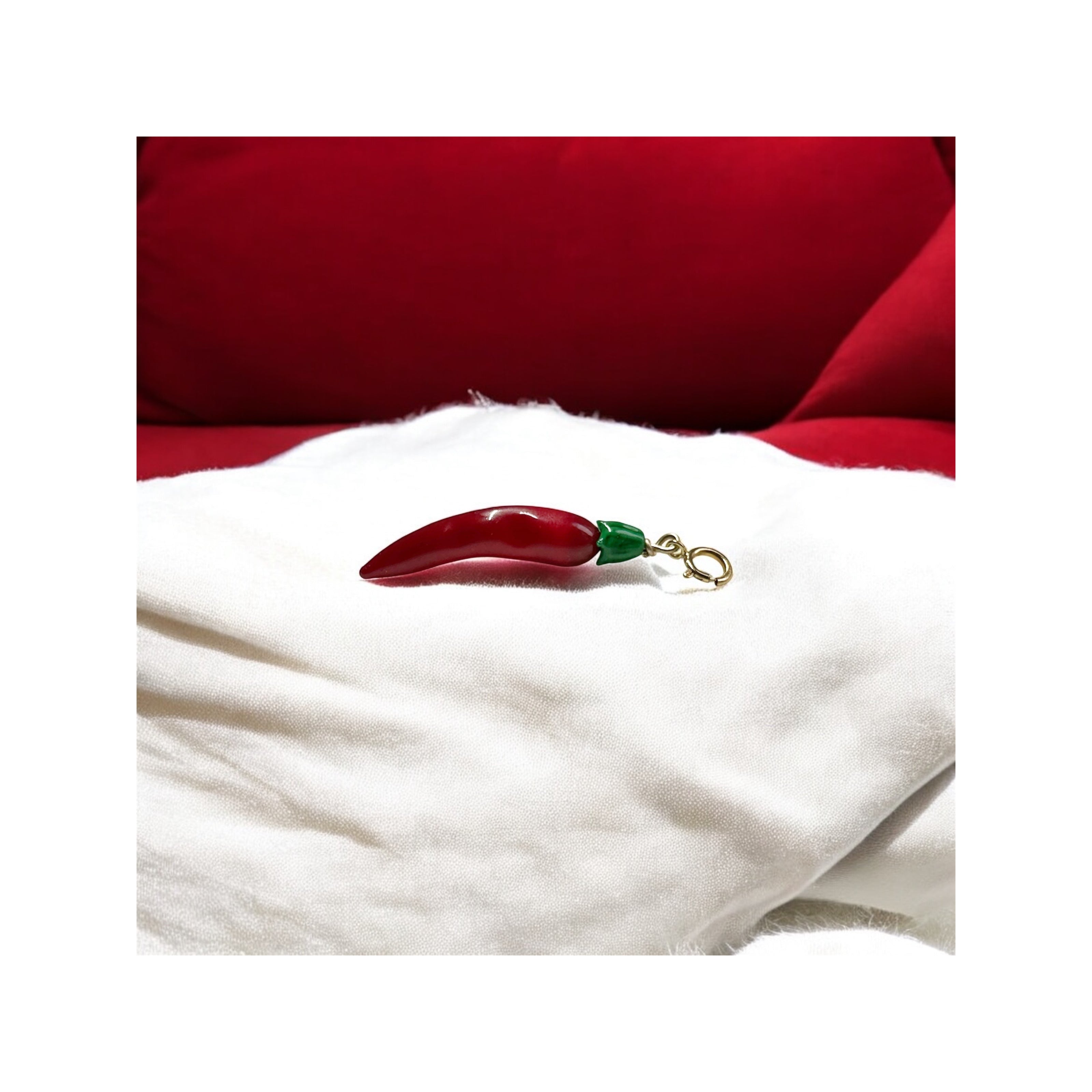 Crimson Pulse – Flame Chilli Totem (Charm Only - No Necklace)