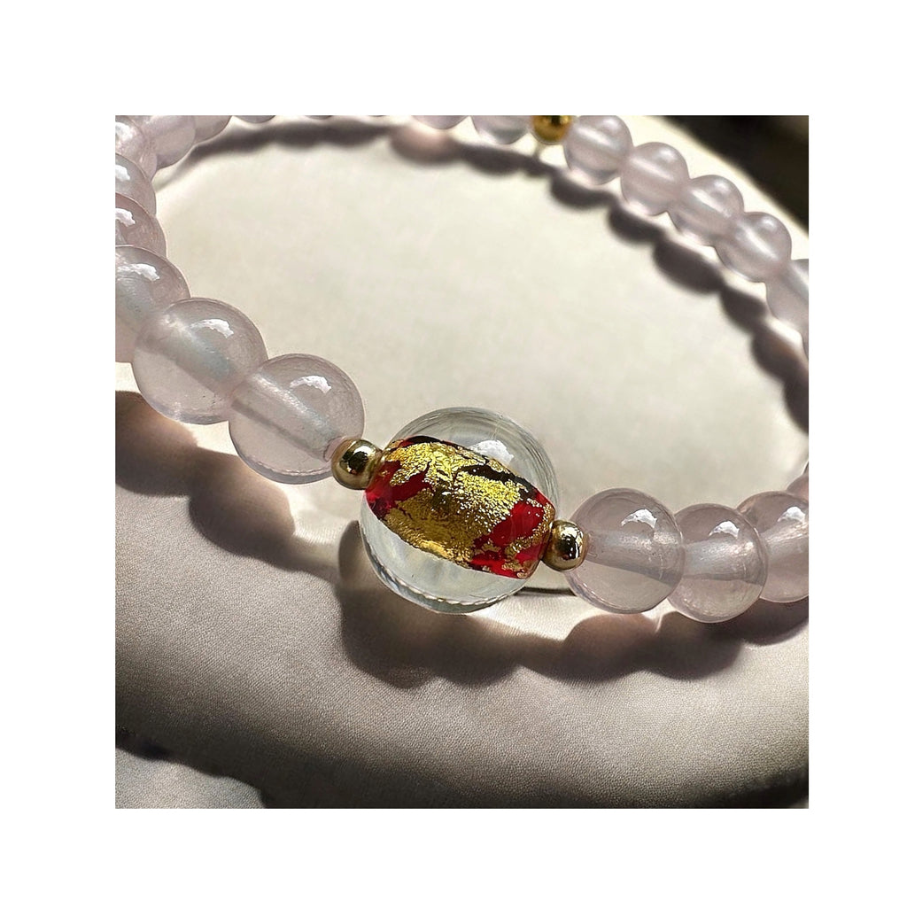 Love Conquers — AAA Rose Quartz & Venetian Gold