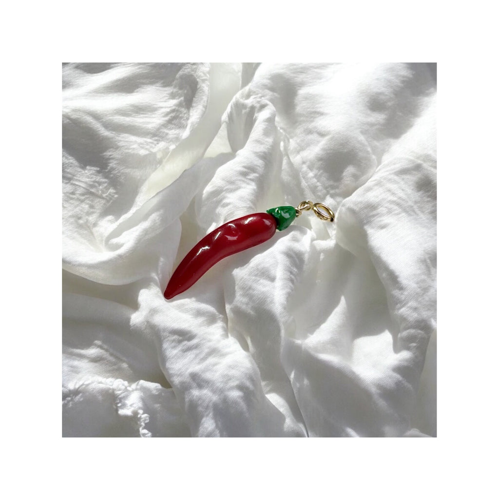 Crimson Pulse – Flame Chilli Totem (Charm Only - No Necklace)