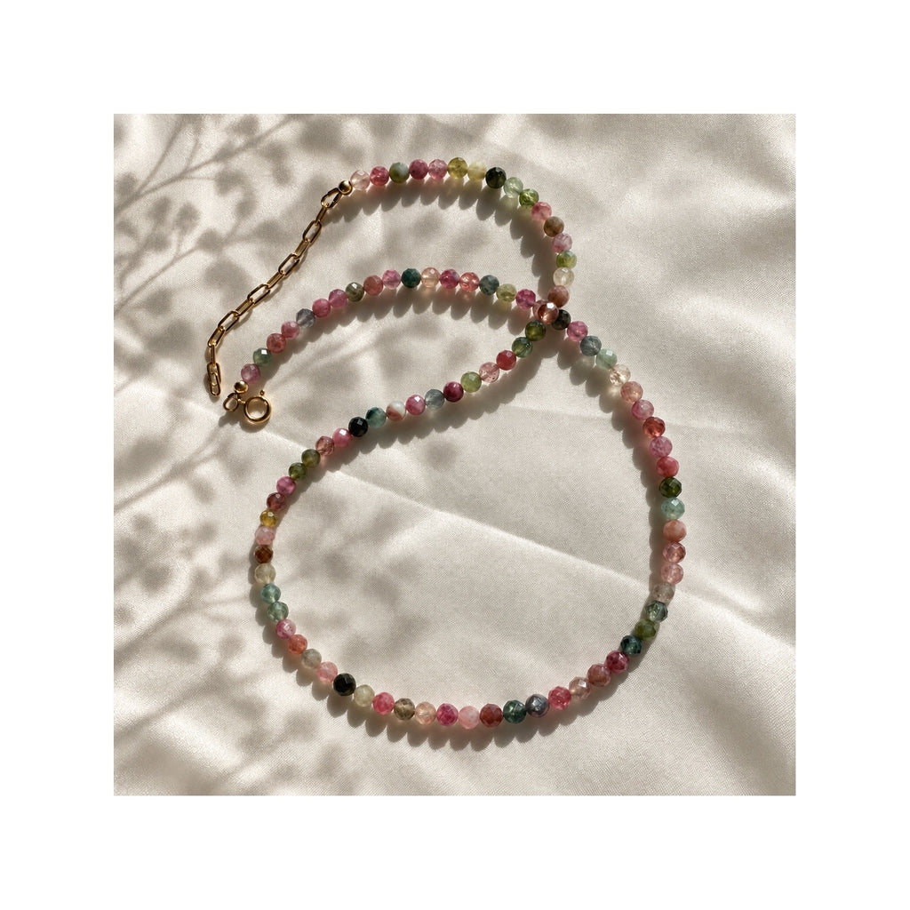FLORA — Natural Untreated AAA Multicolour Tourmaline Necklace