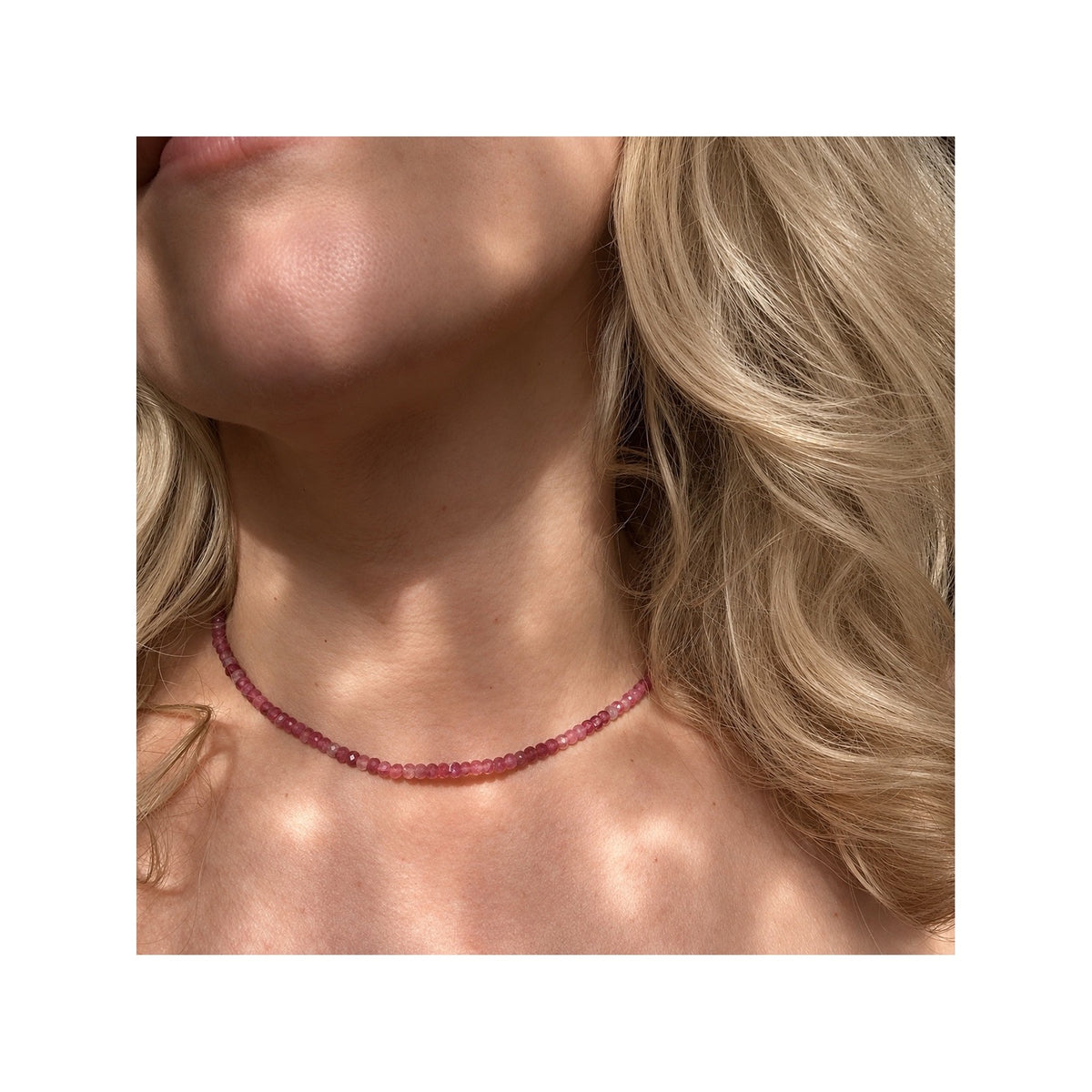 GERTRUDE IN BLOOM — Natural AAA+ Pink Tourmaline Necklace