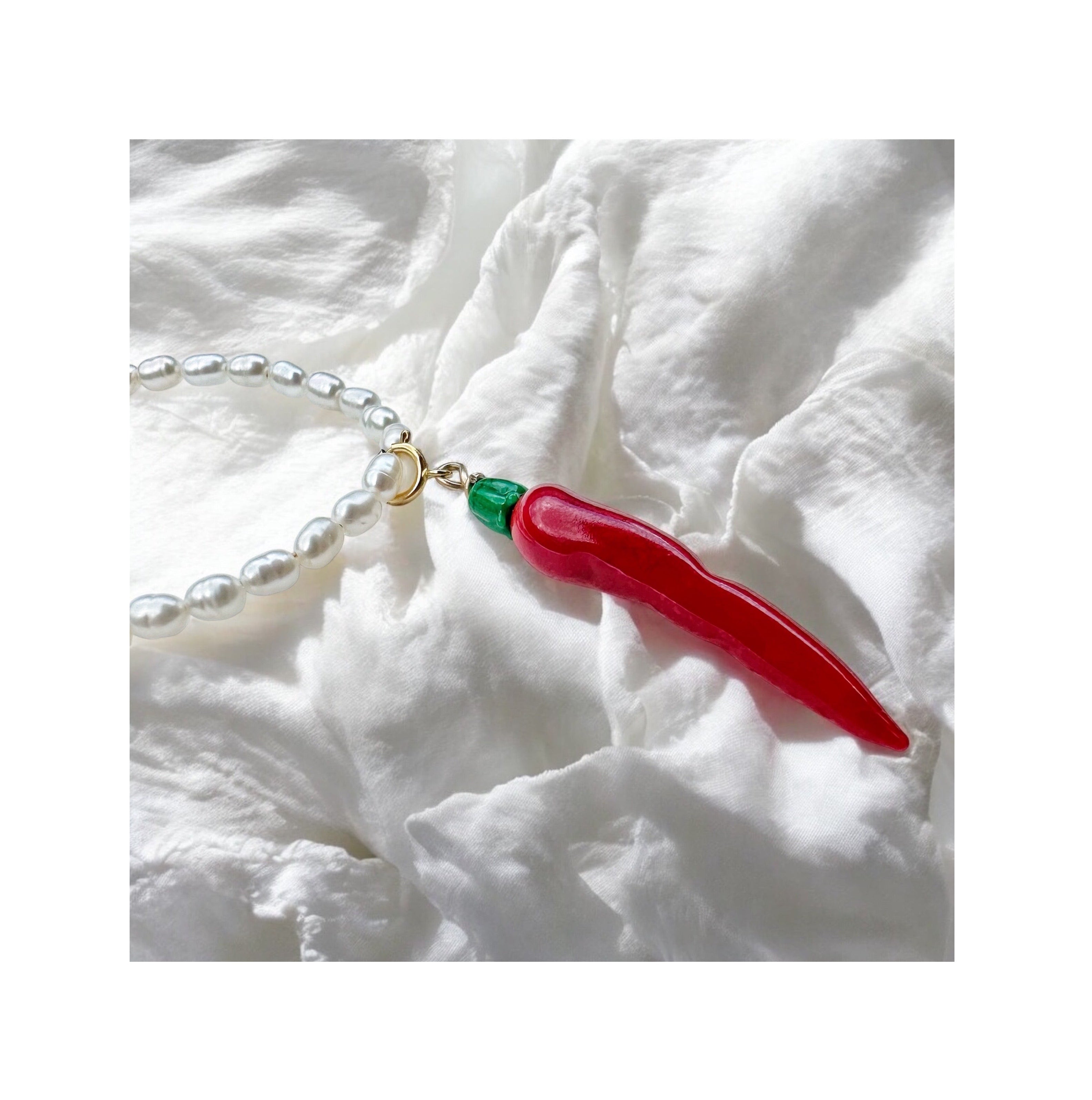Verde Ardente – Flame Chilli Totem (Charm Only - No Necklace)