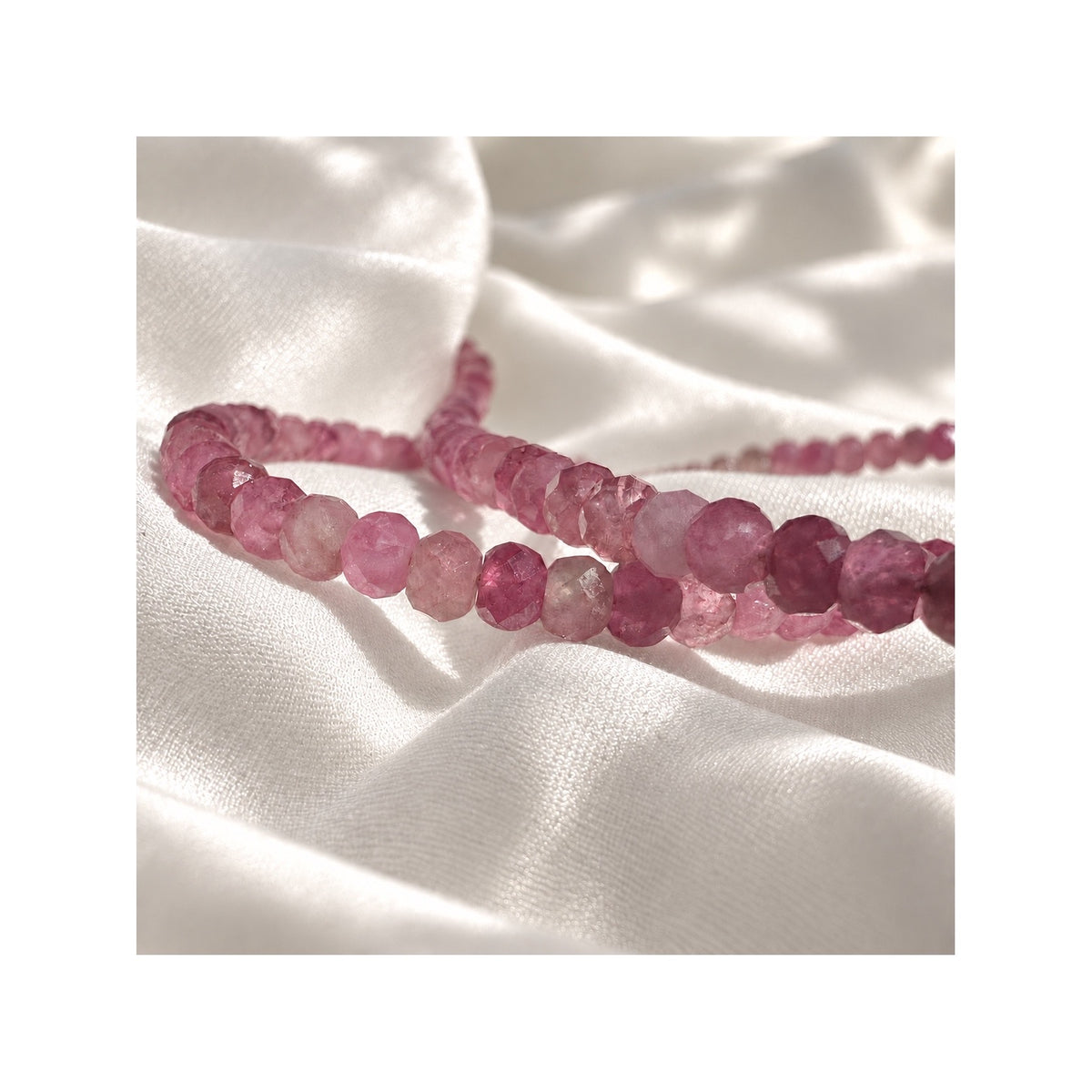 GERTRUDE IN BLOOM — Natural AAA+ Pink Tourmaline Necklace