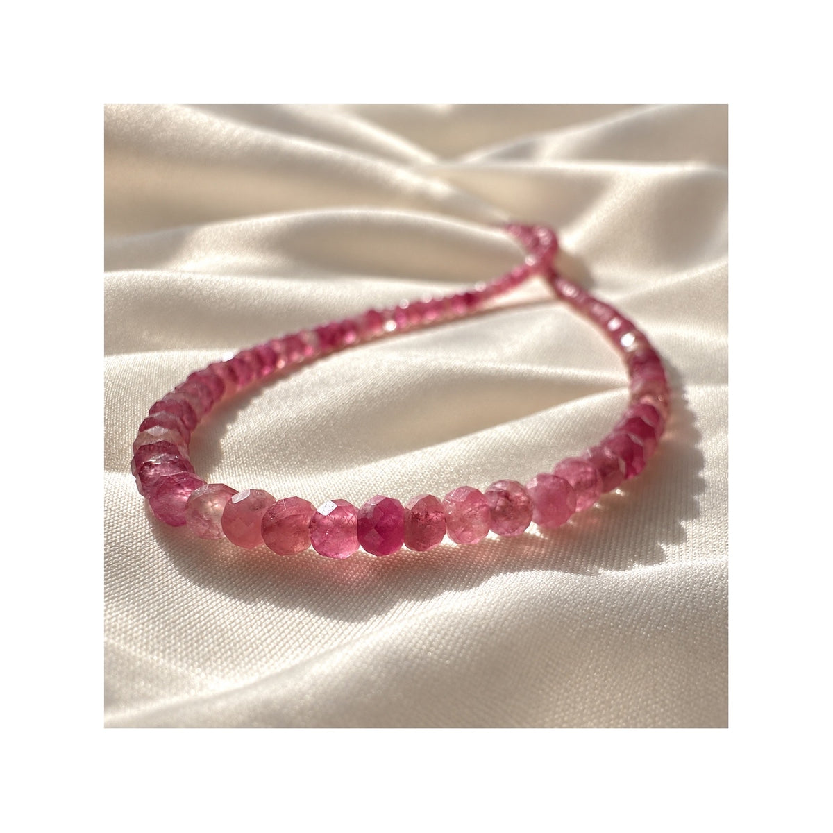 GERTRUDE IN BLOOM — Natural AAA+ Pink Tourmaline Necklace