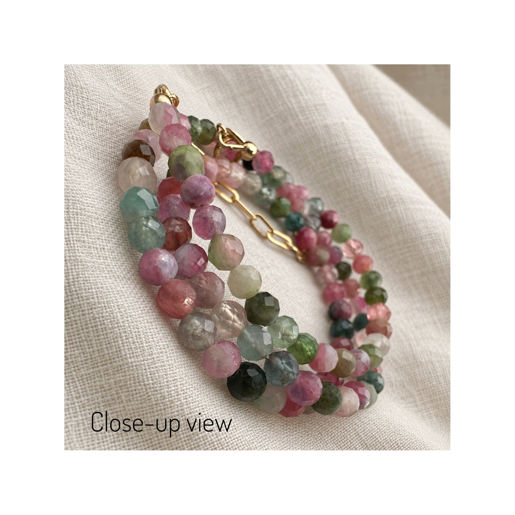 FLORA — Natural Untreated AAA Multicolour Tourmaline Necklace